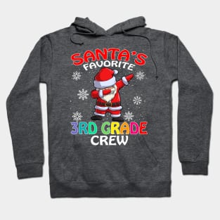 Santas Favorite 3Rd Grade Crew Teachers Christmas Hoodie